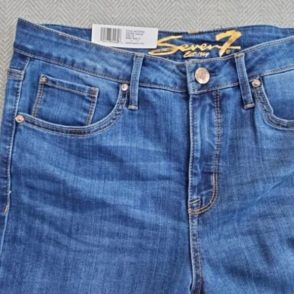 SEVEN 7 JEANS WOMEN'S TOWER STRAIGHT CROP DESIGNER SIZE 10 (36x24) New w/ Tags - Picture 16 of 16